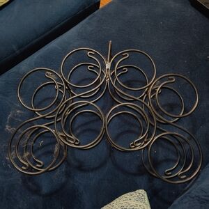 Stylish Black Metal Wine Bottle Holder